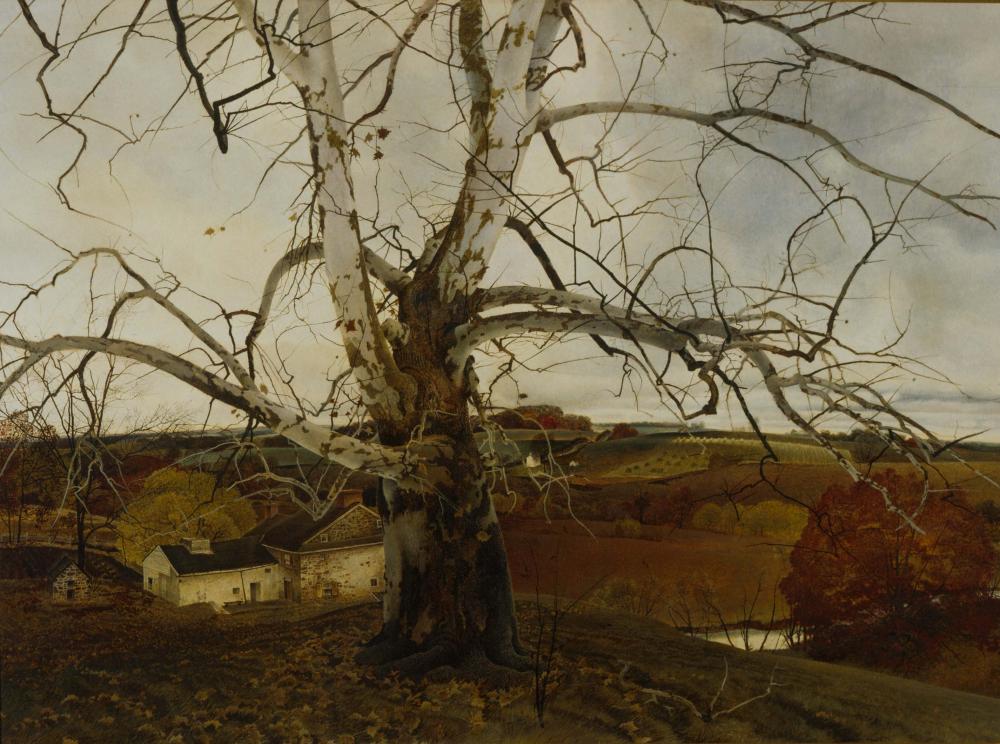 1942 Painting Pennsylvania Landscape, Andrew Wyeth Landscape Paintings